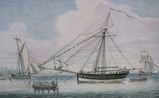 A Bermuda sloop engaged as a privateer