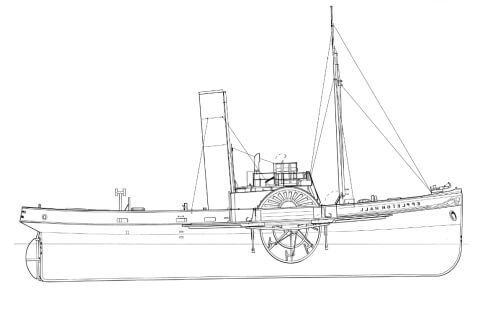 Plans of Steamers - Paddle steamers Models