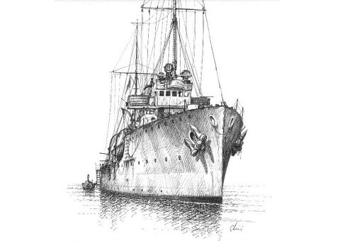 SMS Novara drawing