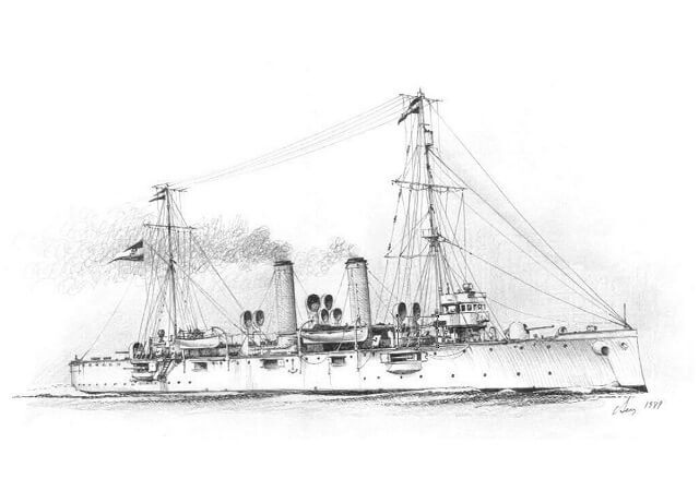 SMS Zenta drawing