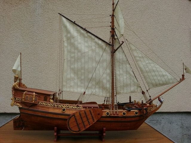 The Dutch yacht, model ship