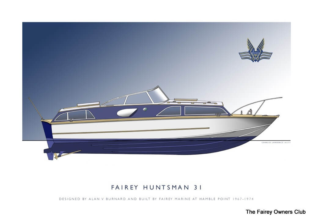 Fairey Huntsman 31 speedboat